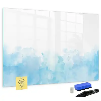 Magnetic glass dry erase board painted spots design
