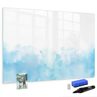 Magnetic glass dry erase board painted spots design