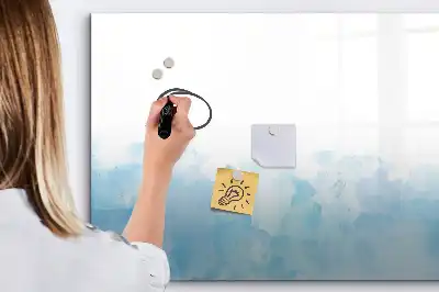 Magnetic glass dry erase board painted spots design
