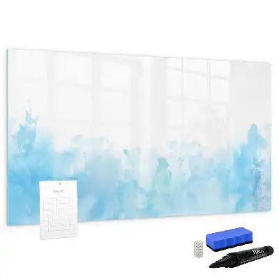 Magnetic glass dry erase board painted spots design