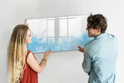 Magnetic glass dry erase board painted spots design