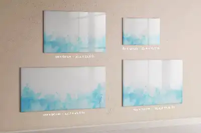 Magnetic glass dry erase board painted spots design
