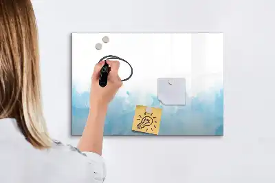 Magnetic glass dry erase board painted spots design