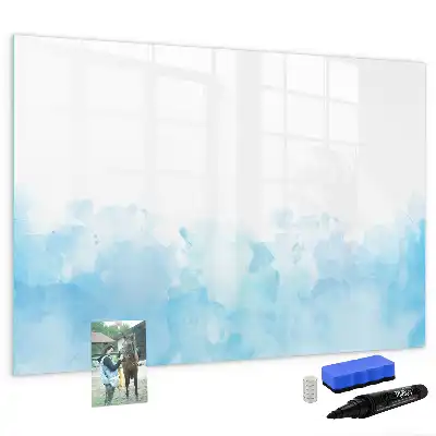 Magnetic glass dry erase board painted spots design