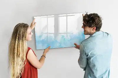 Magnetic glass dry erase board painted spots design