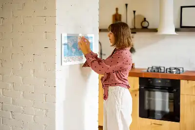 Magnetic glass dry erase board with continent maps