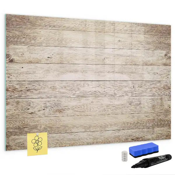Magnetic marker board with wooden panels