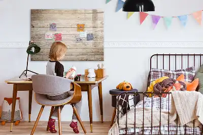 Magnetic marker board with wooden panels