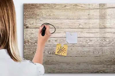 Magnetic marker board with wooden panels