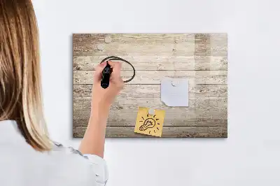 Magnetic marker board with wooden panels