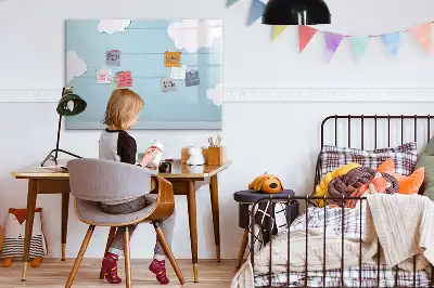Magnetic glass dry erase board for children