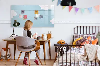 Magnetic glass dry erase board for children