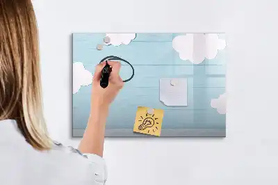 Magnetic glass dry erase board for children