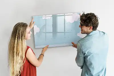 Magnetic glass dry erase board for children