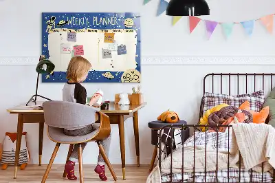Magnetic marker board cosmic weekly planner