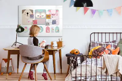 Magnetic marker board happy animals design