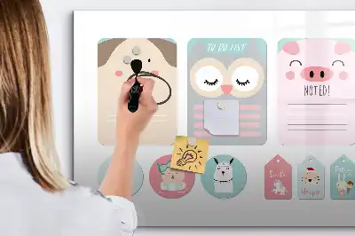 Magnetic marker board happy animals design