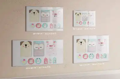 Magnetic marker board happy animals design