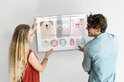 Magnetic marker board happy animals design
