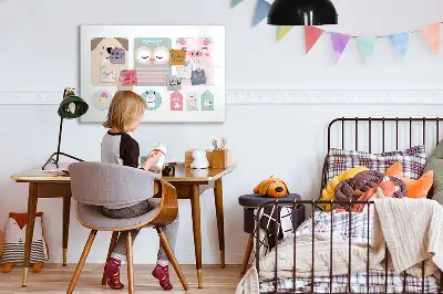 Magnetic marker board happy animals design