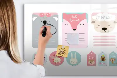 Magnetic glass dry erase board happy bookmarks