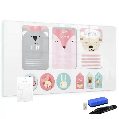 Magnetic glass dry erase board happy bookmarks