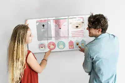 Magnetic glass dry erase board happy bookmarks