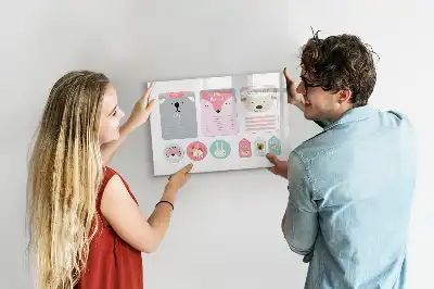 Magnetic glass dry erase board happy bookmarks