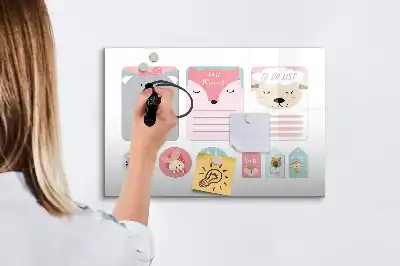 Magnetic glass dry erase board happy bookmarks