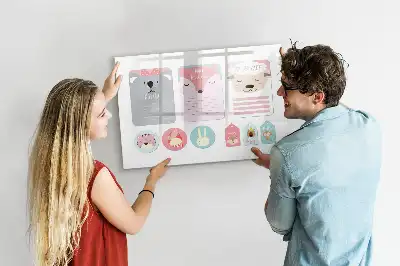 Magnetic glass dry erase board happy bookmarks