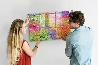 Magnetic marker board painted wall mount