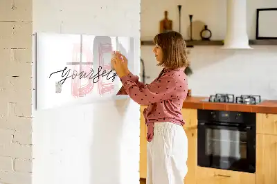 Magnetic marker board with Be yourself text