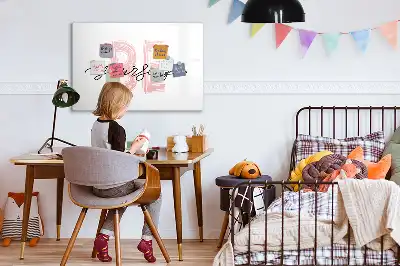 Magnetic marker board with Be yourself text