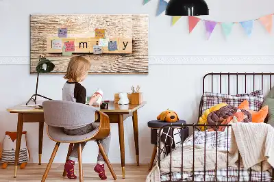 Magnetic glass dry erase board family text design