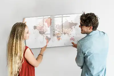 World map magnetic marker board detailed design