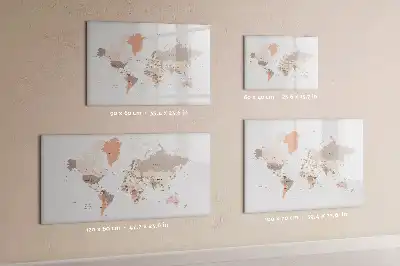 World map magnetic marker board detailed design