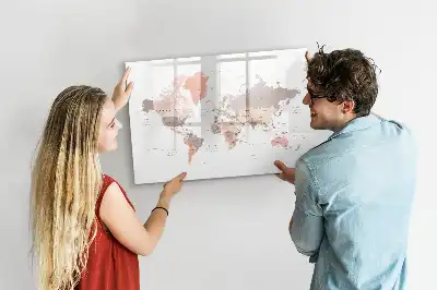 World map magnetic marker board detailed design