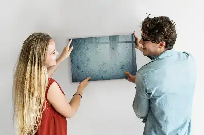 Magnetic glass dry erase board with vintage map design