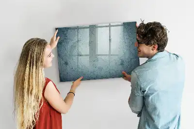 Magnetic glass dry erase board with vintage map design