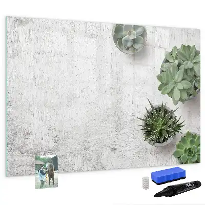 Magnetic glass dry erase board decorative style