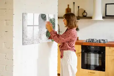 Magnetic glass dry erase board decorative style
