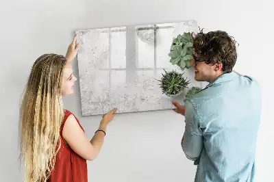 Magnetic glass dry erase board decorative style