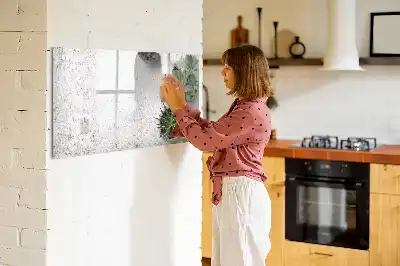 Magnetic glass dry erase board decorative style