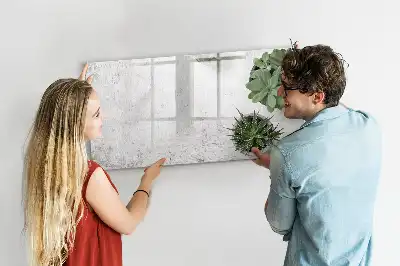 Magnetic glass dry erase board decorative style