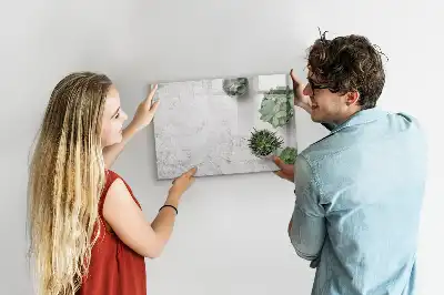 Magnetic glass dry erase board decorative style