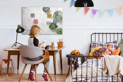 Magnetic glass dry erase board decorative style