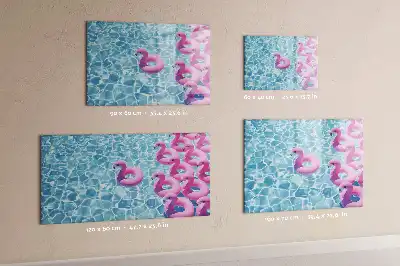 Magnetic glass dry erase board inflatable flamingos