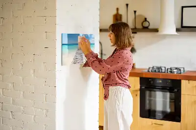Magnetic marker board tropical island design