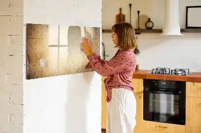 Magnetic marker board with an old world map print