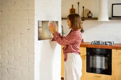Magnetic marker board with an old world map print